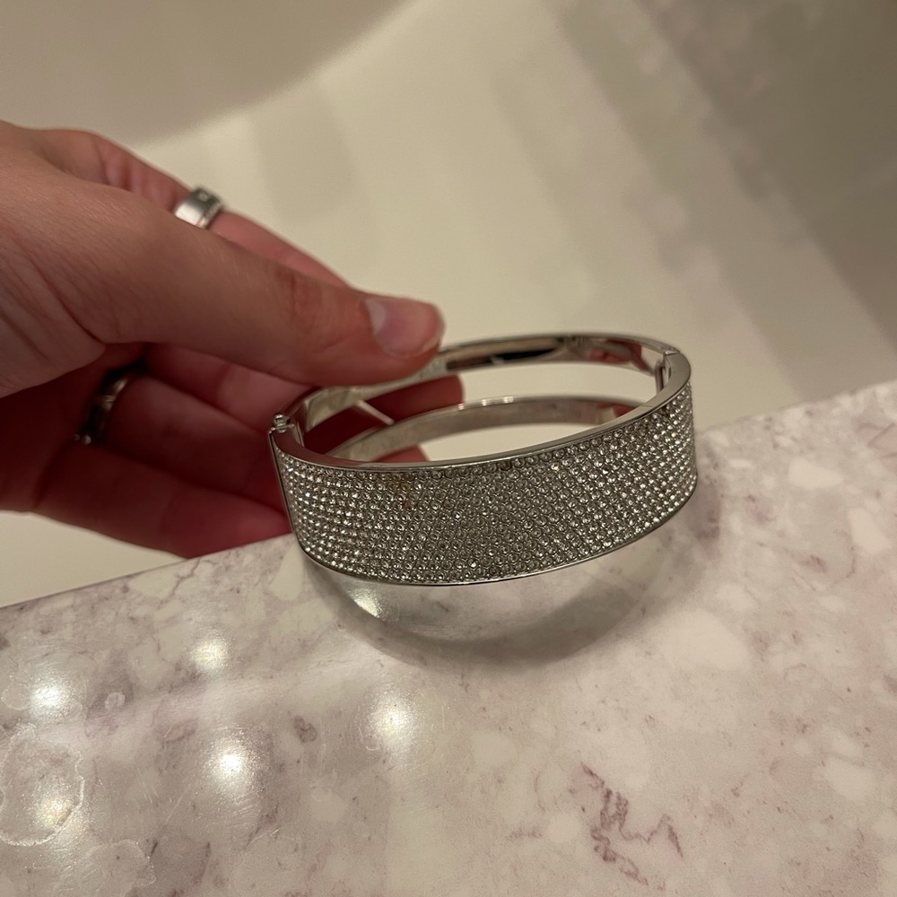 Swarovski silver and crystal bracelet/bangle
